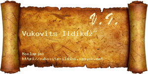 Vukovits Ildikó névjegykártya